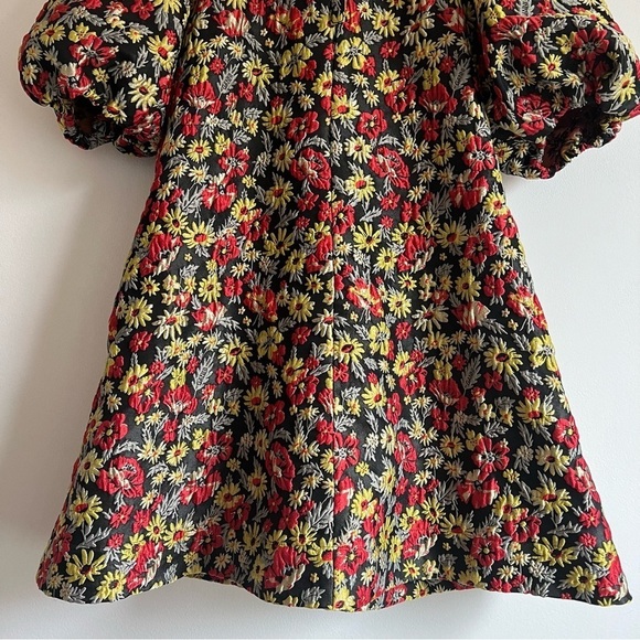 Ganni 3D Jacquard Dress in Meadow Black EU 36/US 4 - Picture 10 of 16